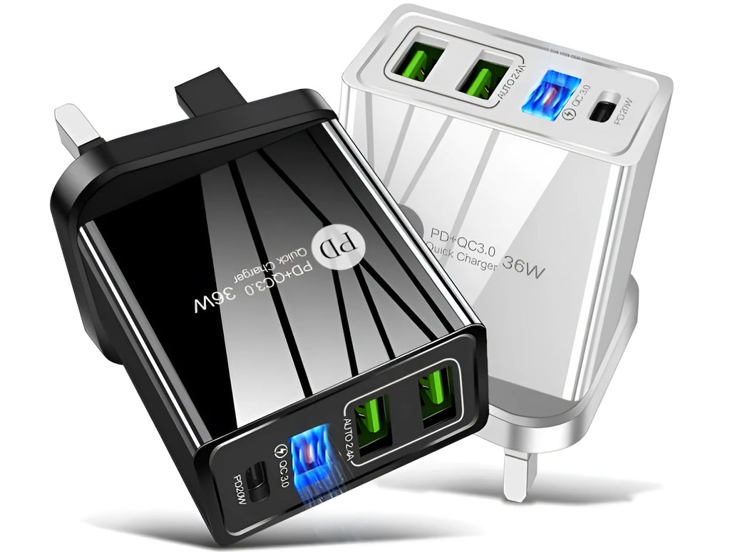 PD 20W fast charging head with Quick Charge 3.0 technology and multiple USB ports