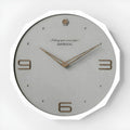 Round 12-inch Nordic minimalist wall clock in Geralt material with four colour options