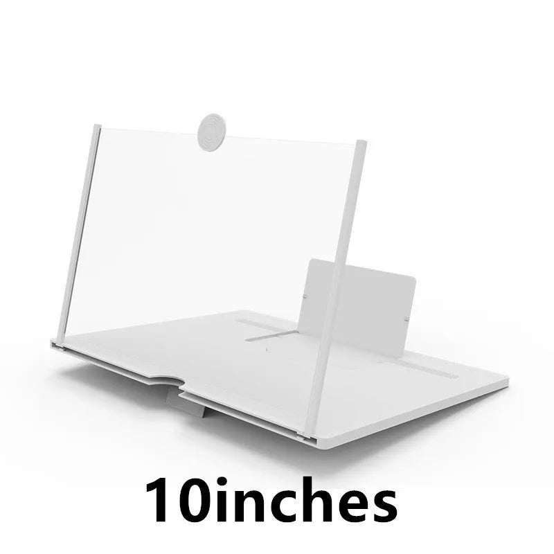 12-inch wooden screen amplifier bracket in folded position showing log wood and acrylic construction