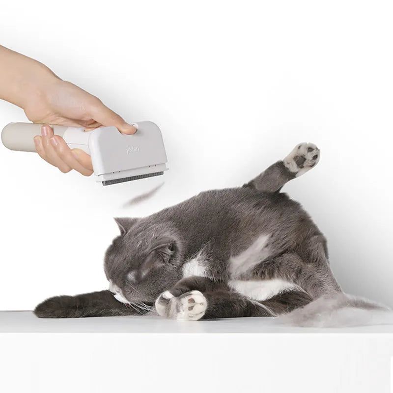 Pet comb brush for cats and dogs, five modes, smooth teeth, ABS body, PP roller, 179×102×54mm