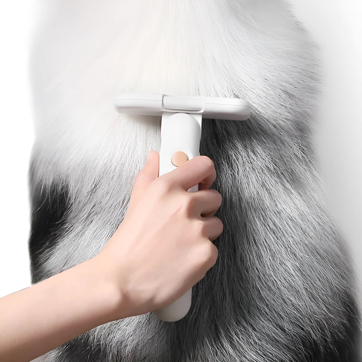 Pet comb brush for cats and dogs, five modes, smooth teeth, ABS body, PP roller, 179×102×54mm