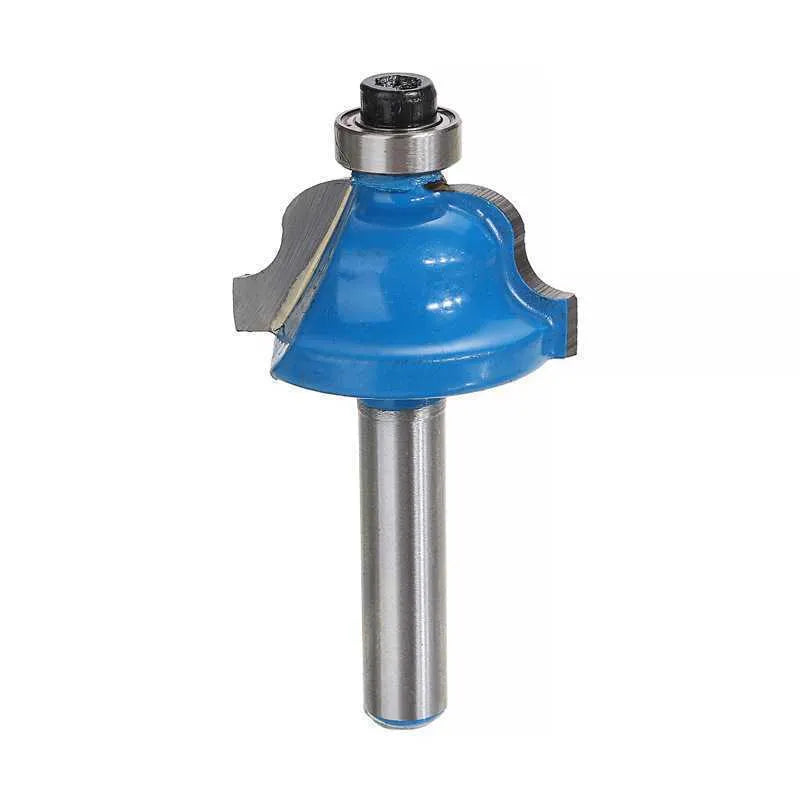 5-piece milling cutter set with multiple shank sizes for woodworking trimming machines