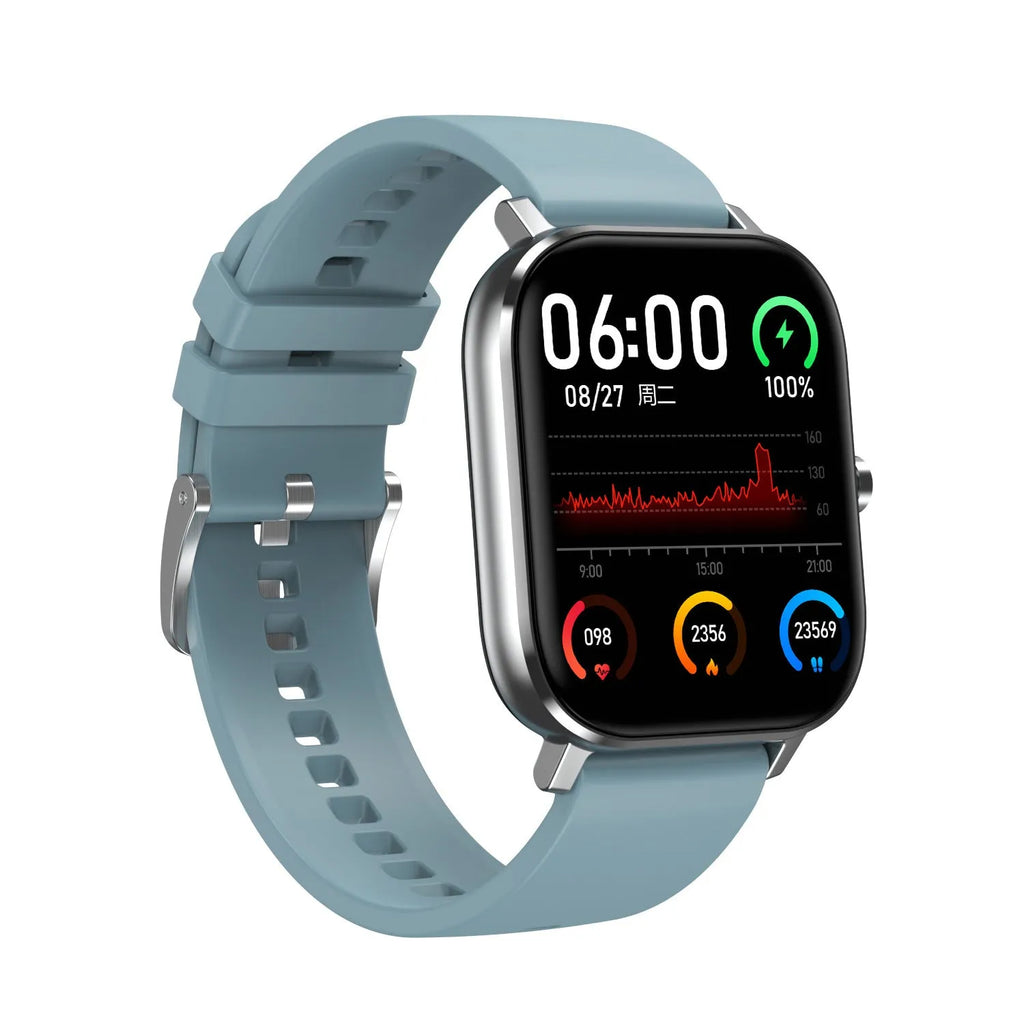 Smart bracelet with 1.54-inch screen showing heart rate, ECG, blood pressure, and blood oxygen readings