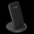 Vertical wireless charger dock for smartphone fast charging in white or black