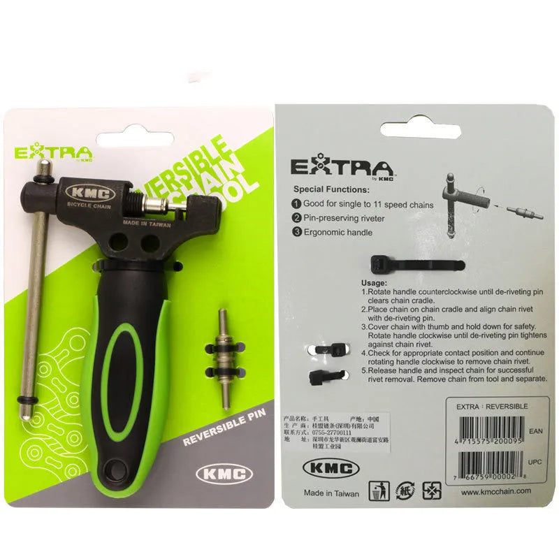 Green steel bicycle chain cutter with double shaft device for type 0 chains