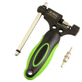 Green steel bicycle chain cutter with double shaft device for type 0 chains