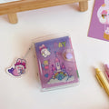 Japanese kawaii loose-leaf notebook refill with hand-drawn love bears, candy bears, star bunnies, and rainbow castle designs.
