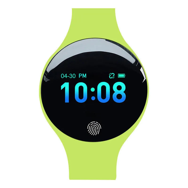Smart watch with 0.66-inch screen on 37mm dial, showing blue colour option with 250mm strap