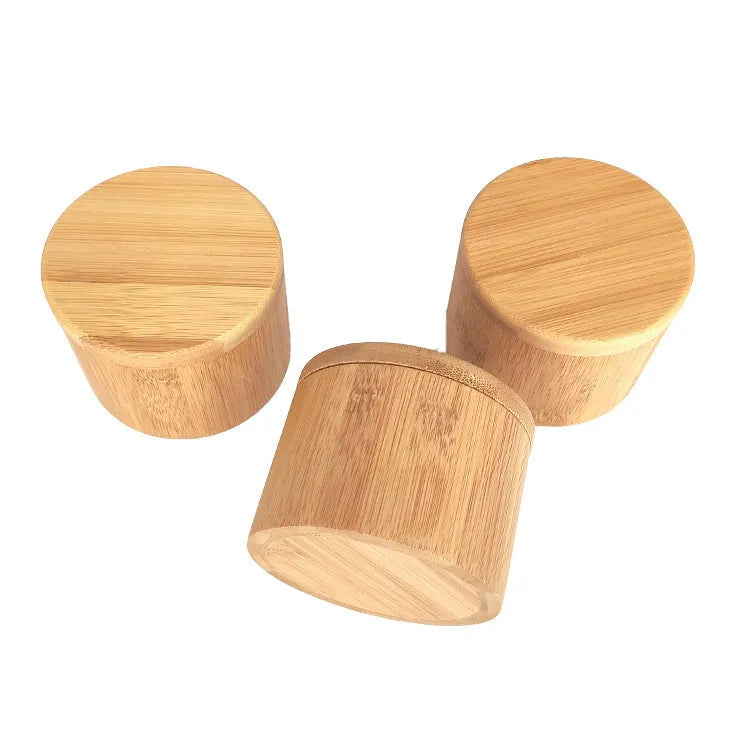 Bamboo seasoning bottle with 9x7cm dimensions and 7.5cm bamboo spoon for kitchen organisation