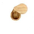 Bamboo seasoning bottle with 9x7cm dimensions and 7.5cm bamboo spoon for kitchen organisation