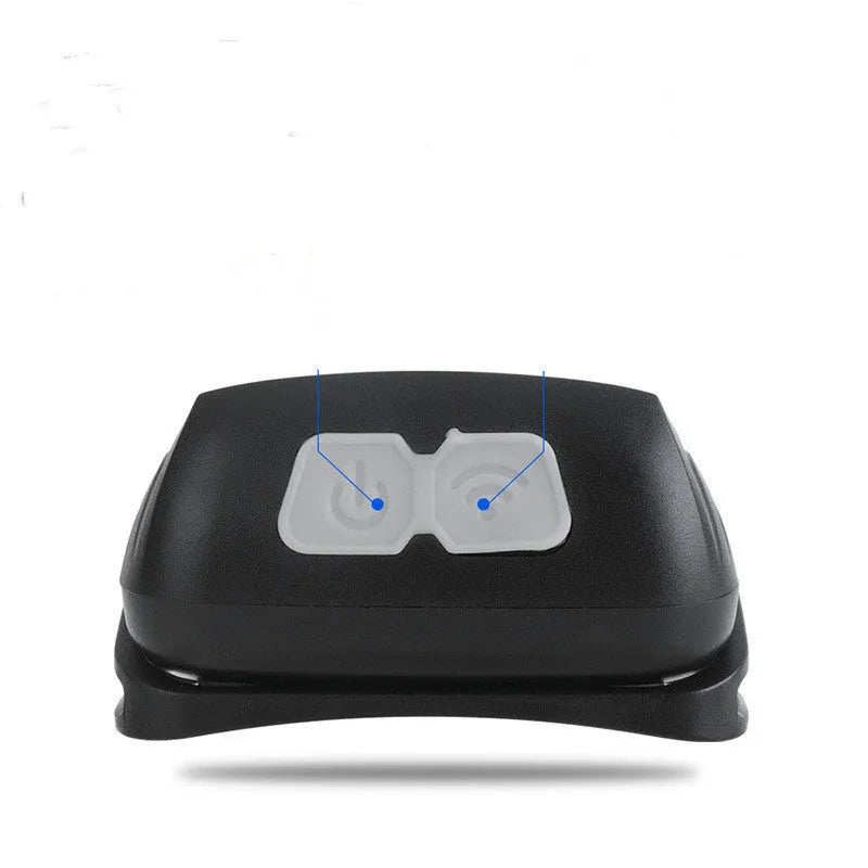 Black or blue sensor headlight with hand wave control, USB charging port, and LED lights for outdoor running