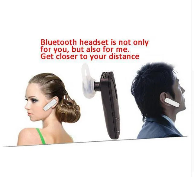 Compact black or white wireless Bluetooth V4.1 stereo earplug headset.