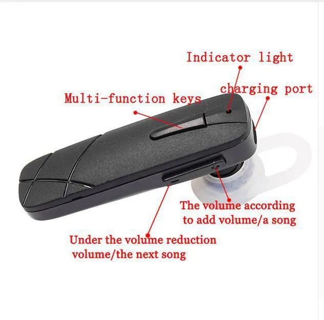 Compact black or white wireless Bluetooth V4.1 stereo earplug headset.