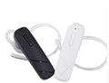 Compact black or white wireless Bluetooth V4.1 stereo earplug headset.