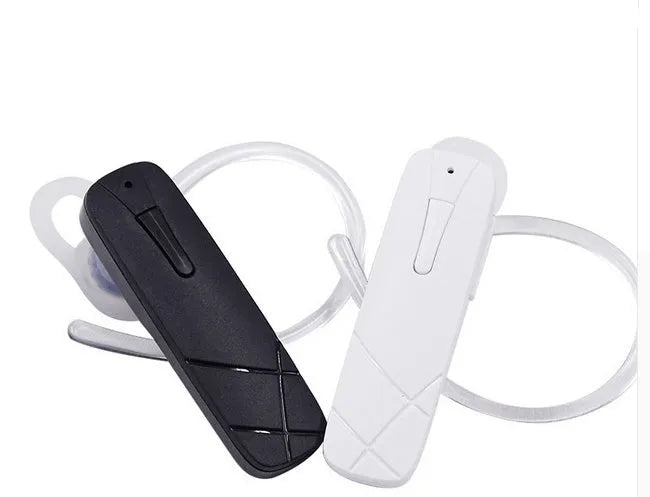 Compact black or white wireless Bluetooth V4.1 stereo earplug headset.
