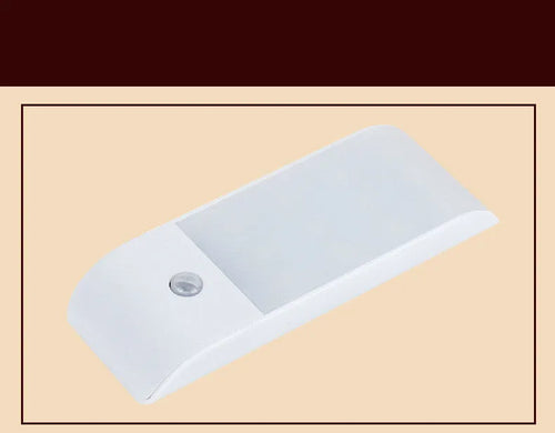 12LED rechargeable night light with infrared sensor showing white PVC shade and automatic activation feature