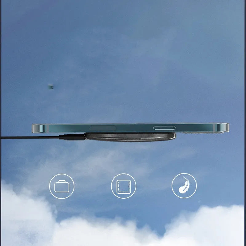 Black C01 magnetic wireless charger with TYPE-C interface for electronic devices