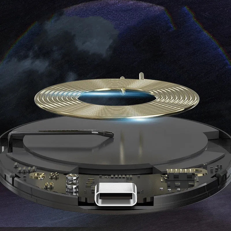Black C01 magnetic wireless charger with TYPE-C interface for electronic devices