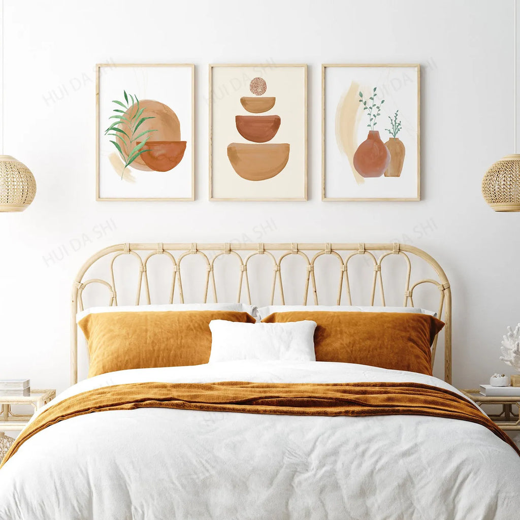 Bohemian patterned canvas wall art print on waterproof material in multiple size options.