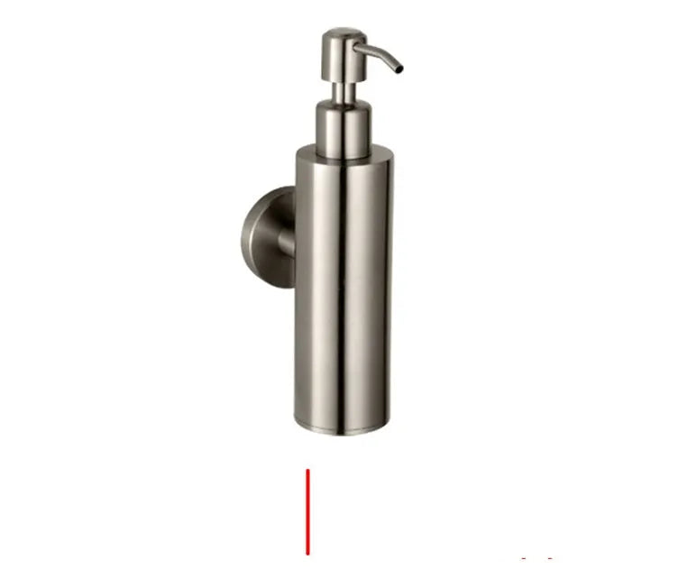 Stainless steel wall-mounted manual soap dispenser for commercial bathrooms