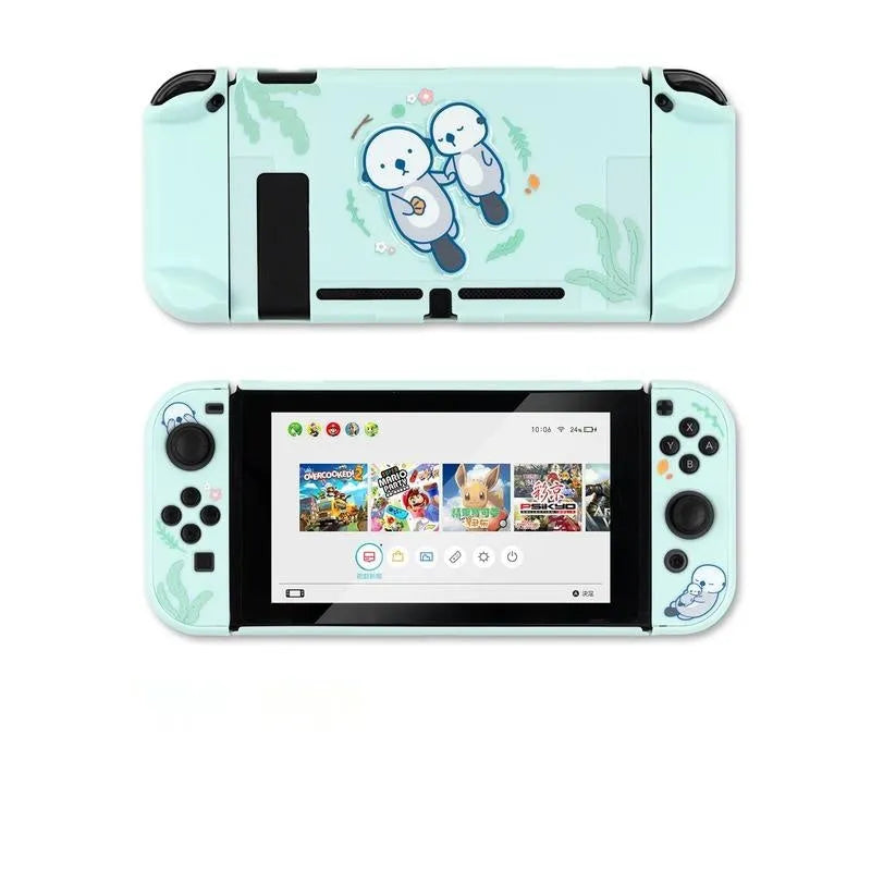 Sea Otter silicone protective case with PC hard cover for Nintendo Switch Lite console