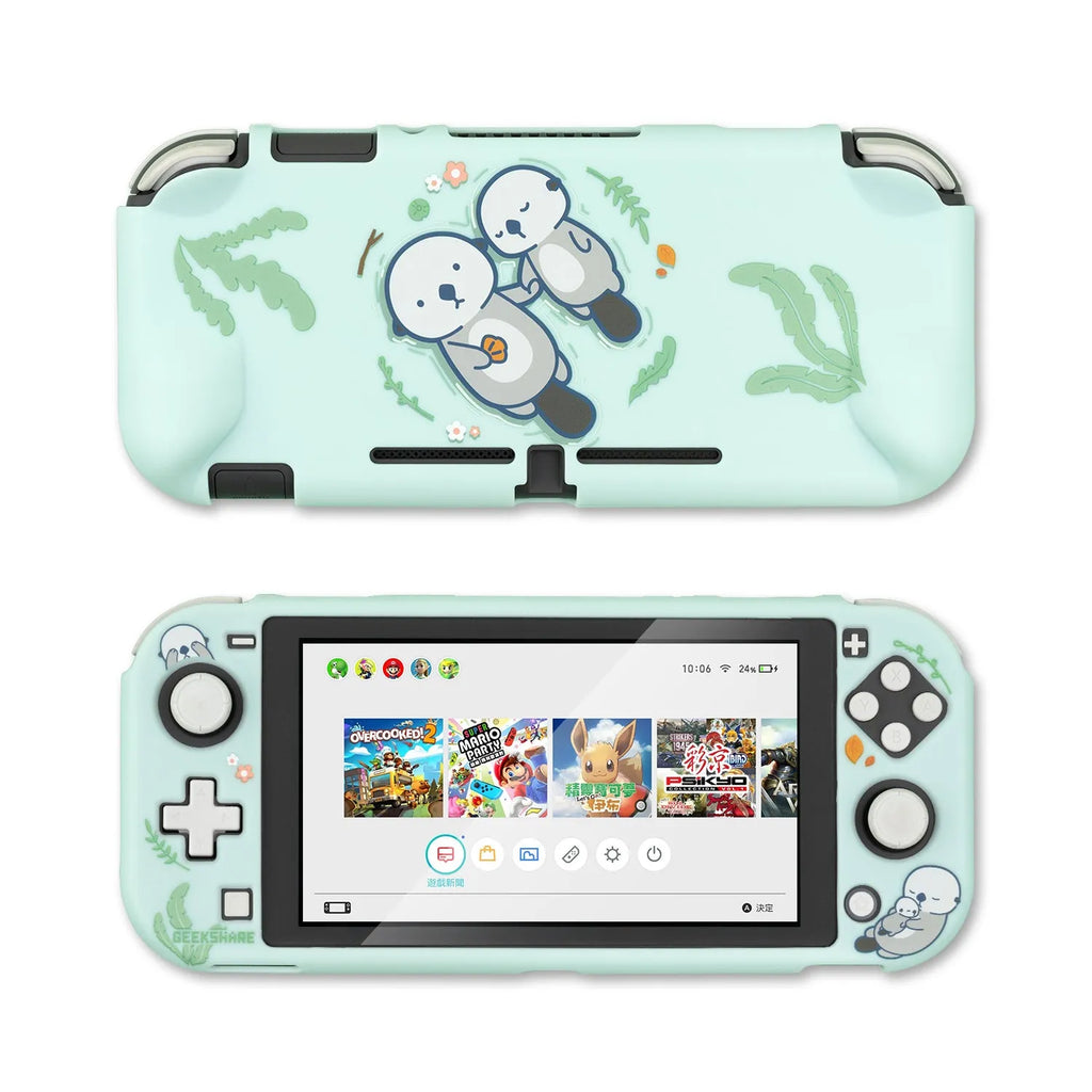 Sea Otter silicone protective case with PC hard cover for Nintendo Switch Lite console