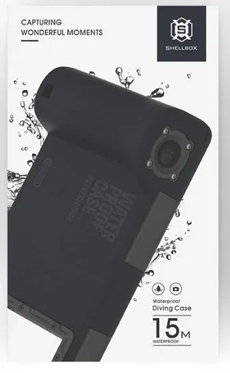 Orange waterproof mobile phone case compatible with iPhone and Samsung devices