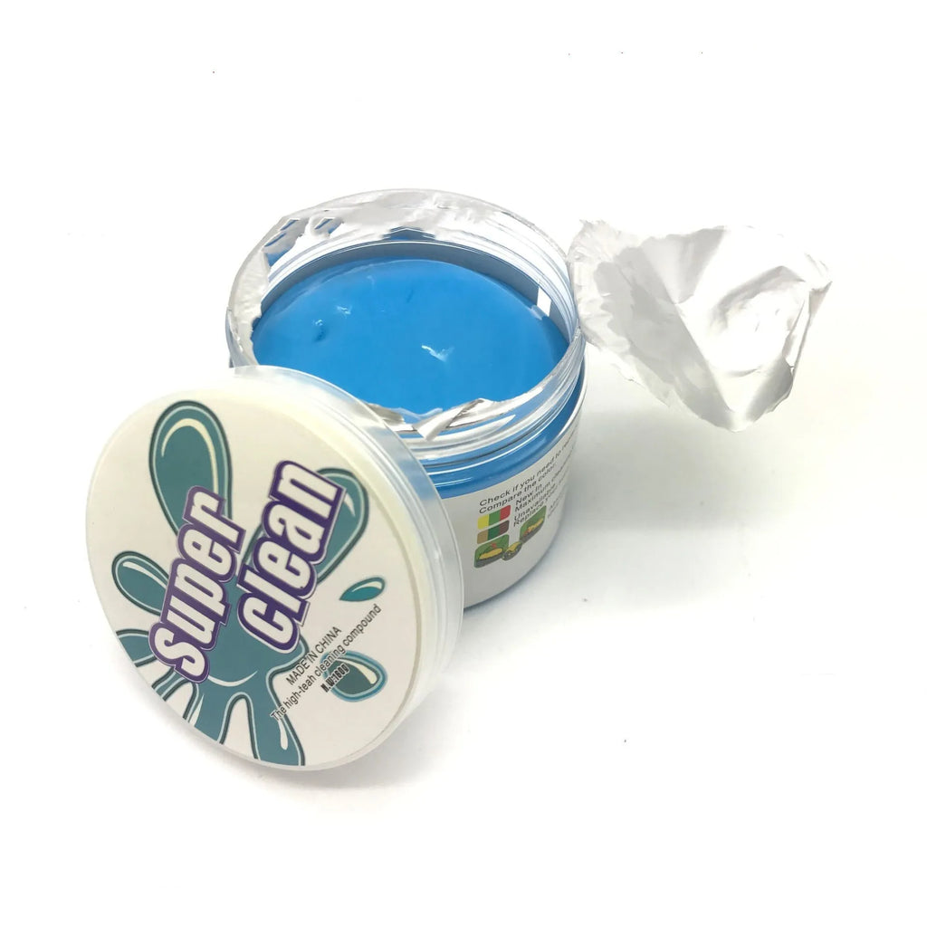 Magic cleaning gel adhesive putty in blue and yellow colours for dust removal