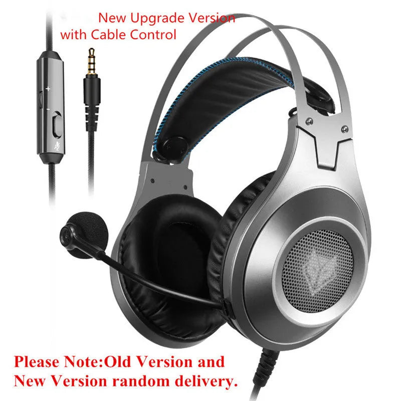 Black USB wired computer headset with microphone and straight plug for desktop PC connection