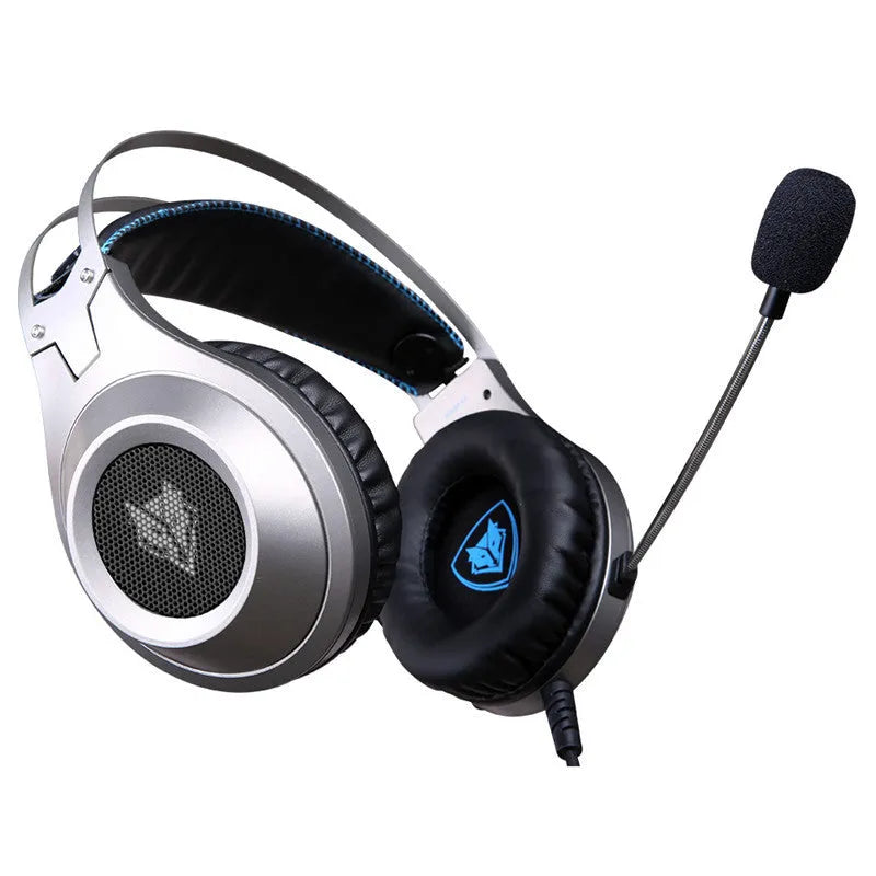 Black USB wired computer headset with microphone and straight plug for desktop PC connection