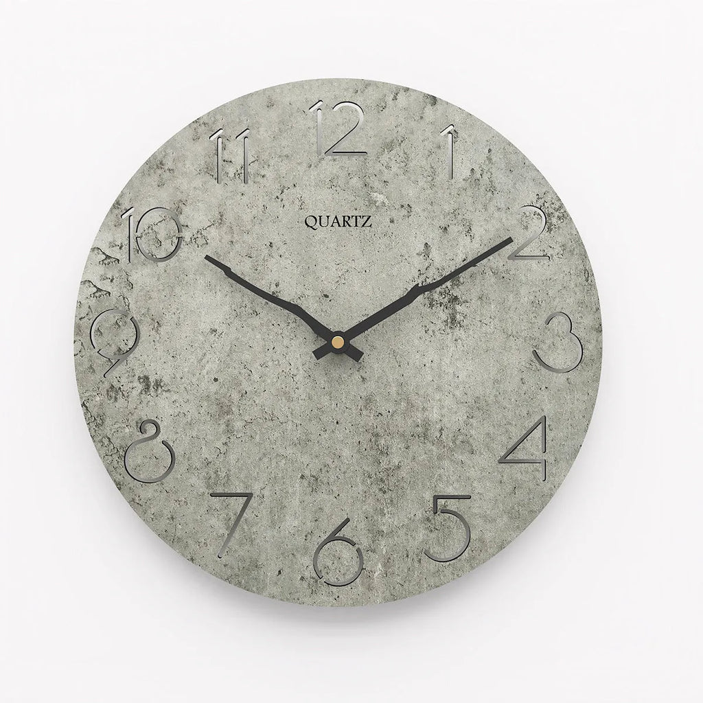 Grey European style modern wall clock with single-sided design