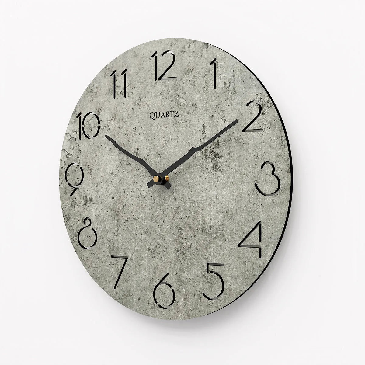 Grey European style modern wall clock with single-sided design