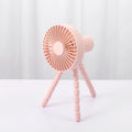 Adjustable bending head desktop fan in black, green, pink, or white with octopus-shaped tripod