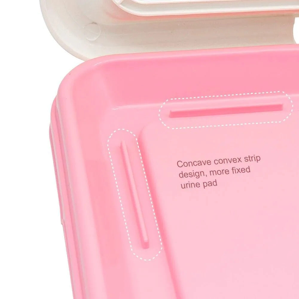 Dog toilet urinal inducer, blue or pink, 47x35x6cm indoor puppy training tray