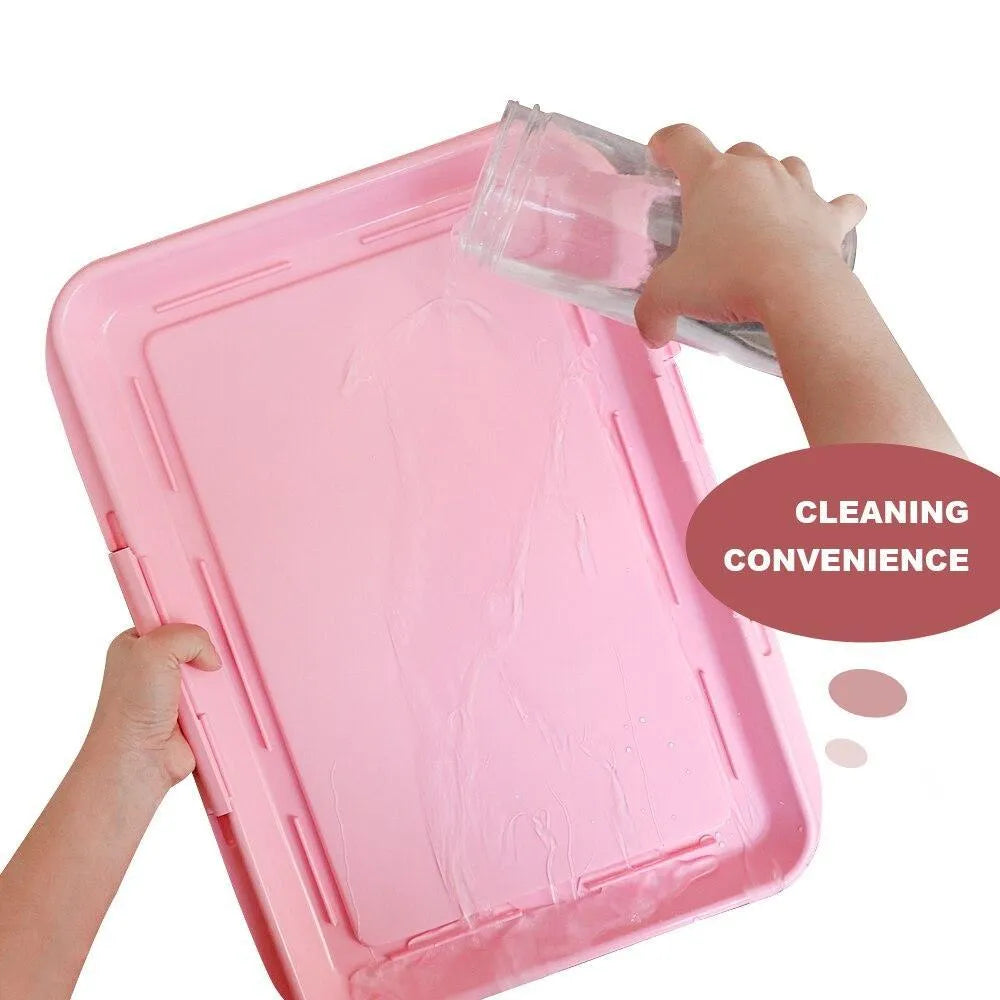 Dog toilet urinal inducer, blue or pink, 47x35x6cm indoor puppy training tray
