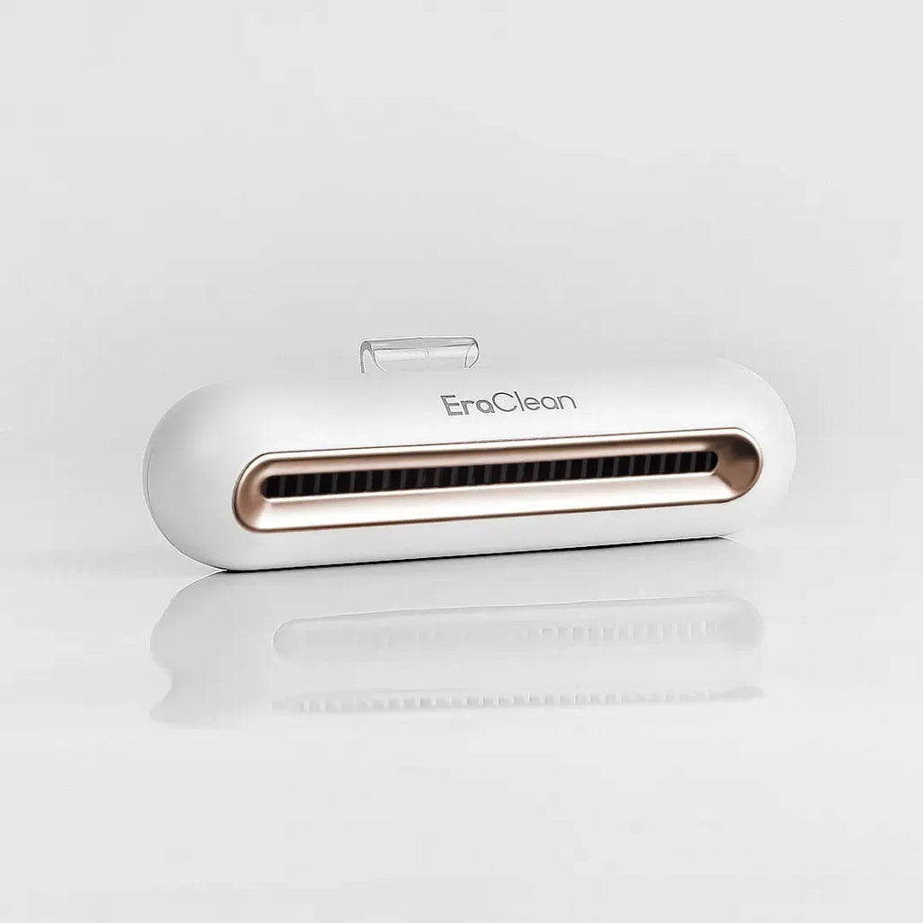Rose gold refrigerator deodorant sterilizer with USB power and push-button controls