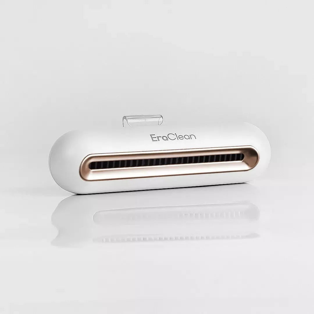 Rose gold refrigerator deodorant sterilizer with USB power and push-button controls
