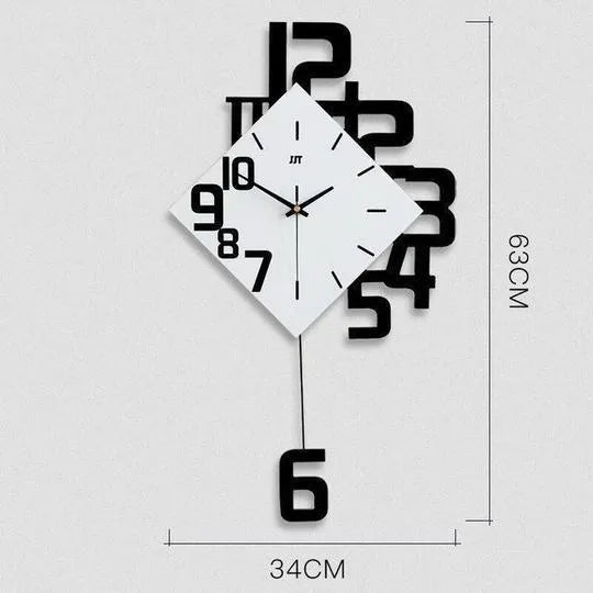 15 inch round digital wall clock in black, red, or blue colour on a white wall