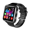 Children's smart watch with 1.54-inch screen, silicone wristband in blue, showing camera and touch interface