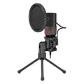 Black wired USB live broadcast singing bar microphone for streaming and noise reduction.