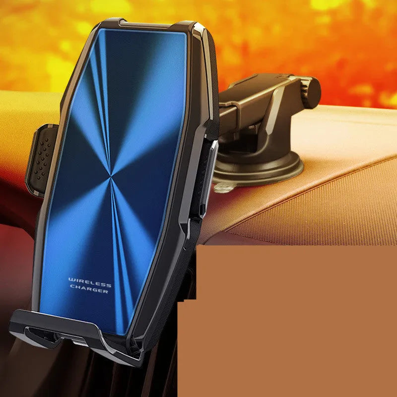 Blue and green car wireless charger mobile phone holder with 1500mA charging