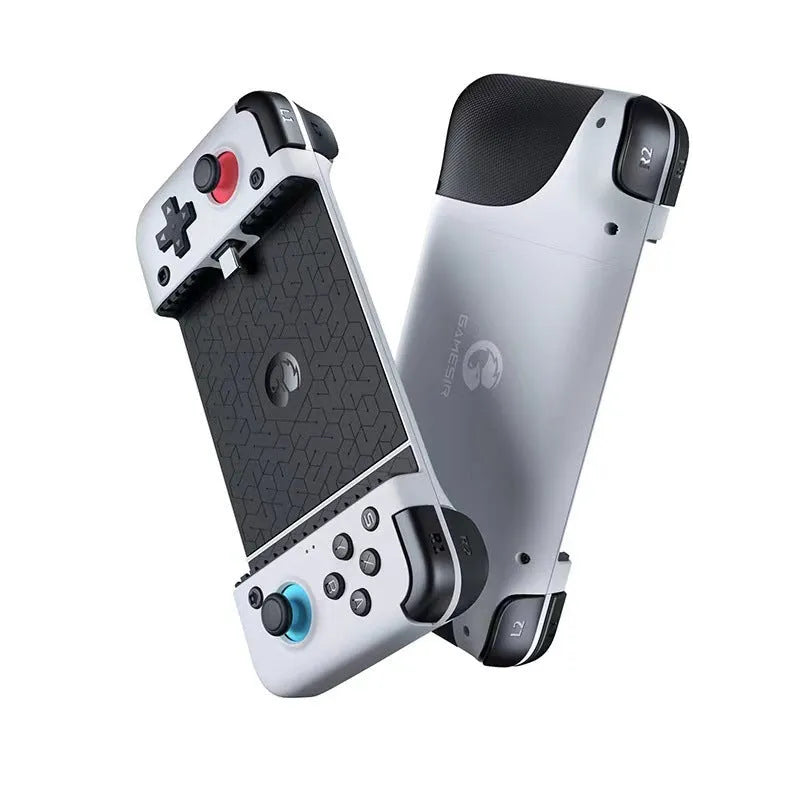 Gaze Chicks X2 black Android phone gamepad with stretching mechanism and Switch-style handles.