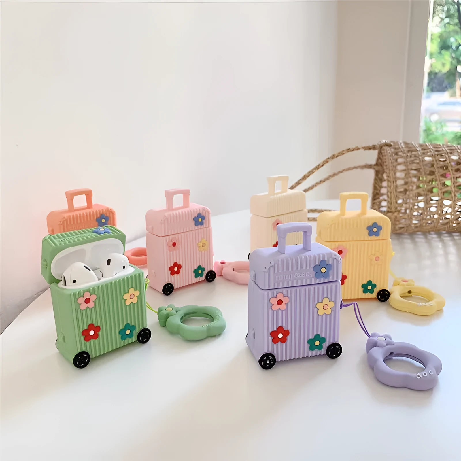 Silicone flip-cover for AirPods 1st and 2nd generation in six colour options