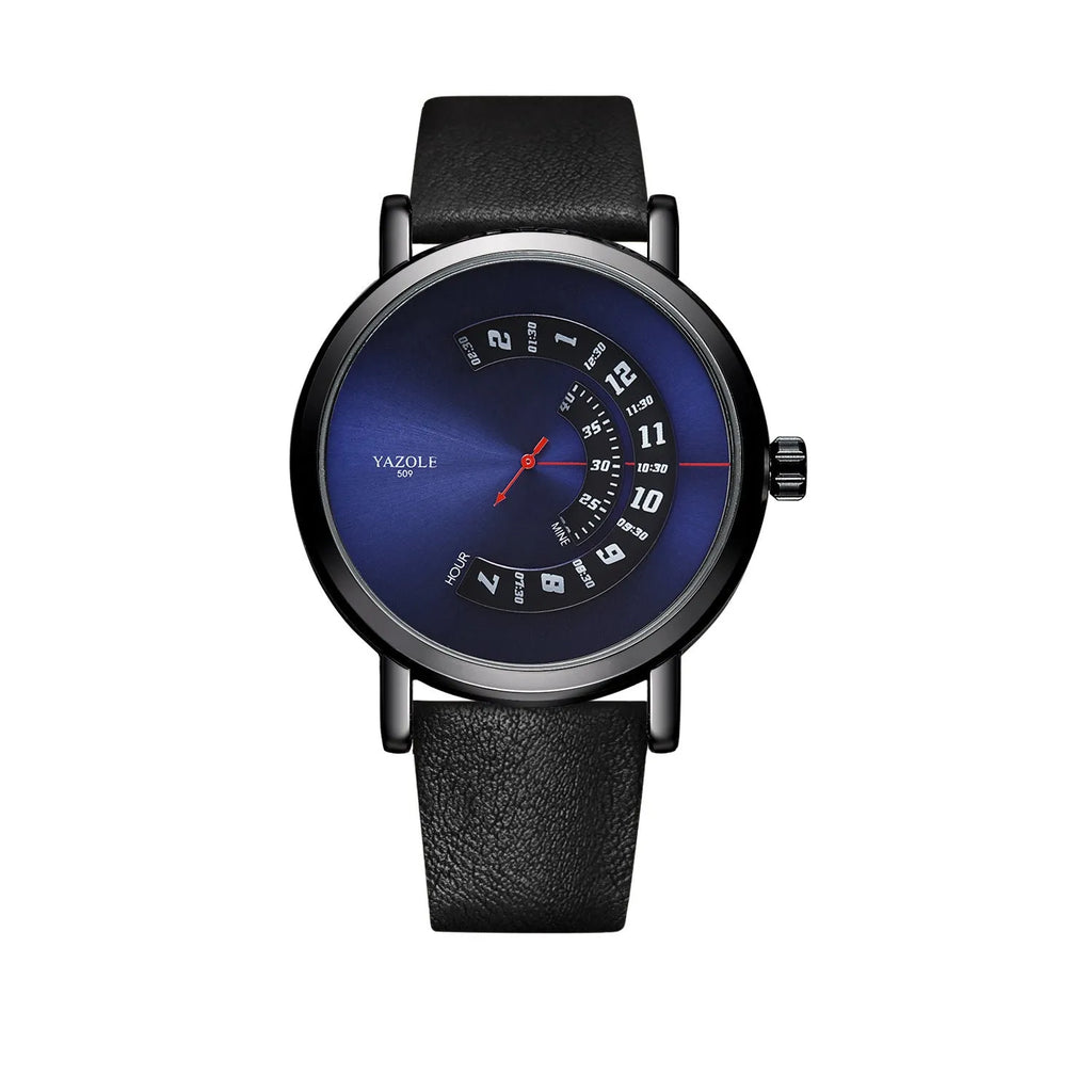 Men's quartz watch with 4.1cm dial, metal case, and 30-metre waterproof rating