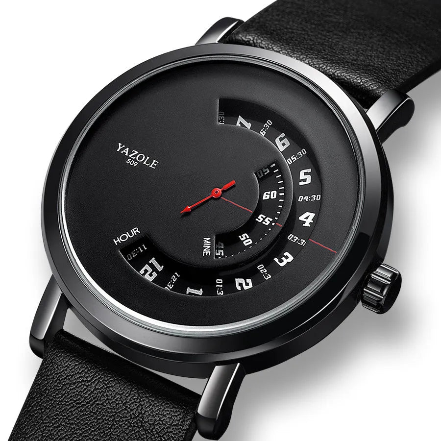 Men's quartz watch with 4.1cm dial, metal case, and 30-metre waterproof rating