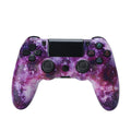 PS4 Private Model wired USB gamepad controller shown in multiple colour options on a dark background.