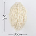 Adjustable rattan pine cone chandelier with fishing line suspension in true colour or white finish