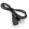 Black American Standard three-pin power cord with a 1.2 metre length.