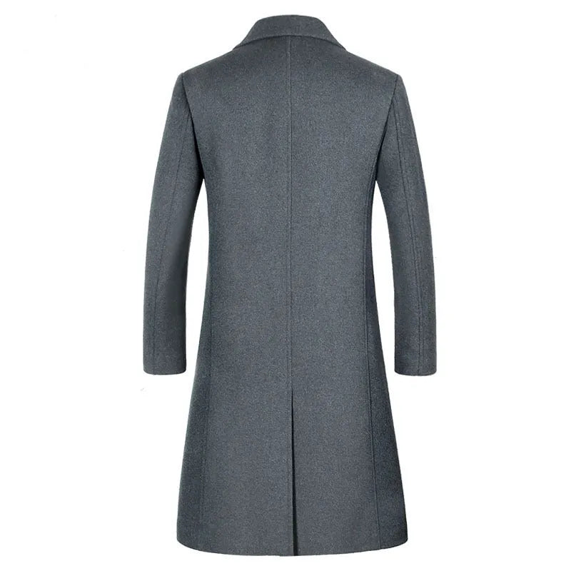 Woolen jacket in black or grey, woolen cloth outerwear available in sizes M to XXXL