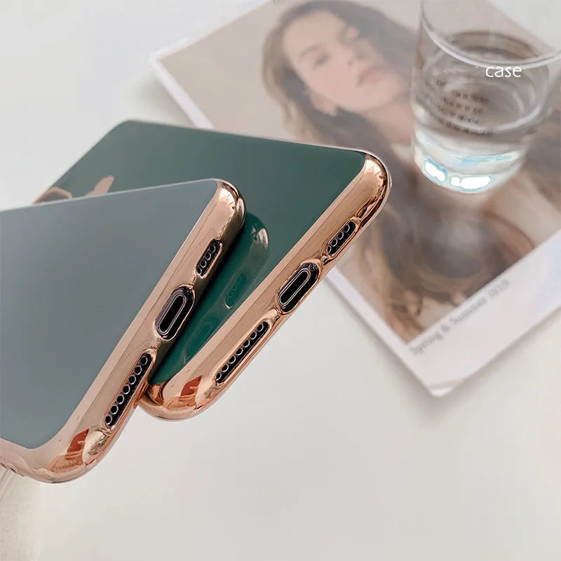 Luxury Plating Love TPU iPhone case in claret colour showing slim profile and precise port cutouts